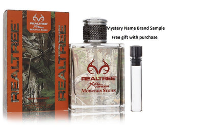 Realtree Mountain Series by Jordan Outdoor Eau De Toilette Spray 3.4 oz And a Mystery Name brand sample vile