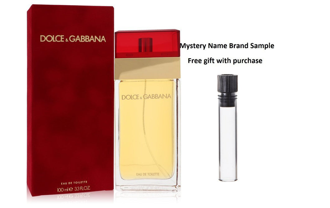DOLCE & GABBANA by Dolce & Gabbana Eau De Toilette Spray 3.3 oz And a Mystery Name brand sample vile