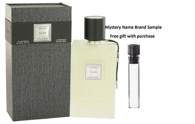 Les Compositions Parfumees Silver by Lalique Eau De Parfum Spray 3.3 oz And a Mystery Name brand sample vile