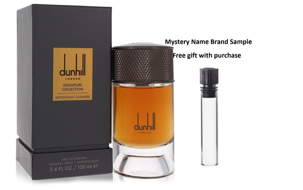 Dunhill Mongolian Cashmere by Alfred Dunhill Eau De Parfum Spray 3.4 oz And a Mystery Name brand sample vile