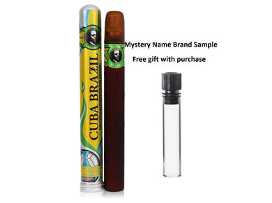 Cuba Brazil by Fragluxe Eau De Toilette Spray 1.17 oz And a Mystery Name brand sample vile