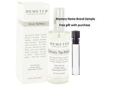 Demeter Silvery Tip Pekoe by Demeter Cologne Spray 4 oz And a Mystery Name brand sample vile