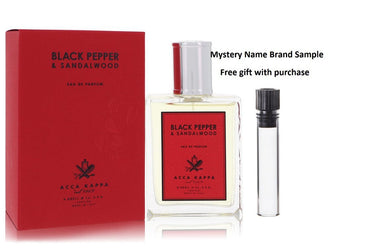 Black Pepper & Sandalwood by Acca Kappa Eau De Parfum Spray 3.3 oz And a Mystery Name brand sample vile