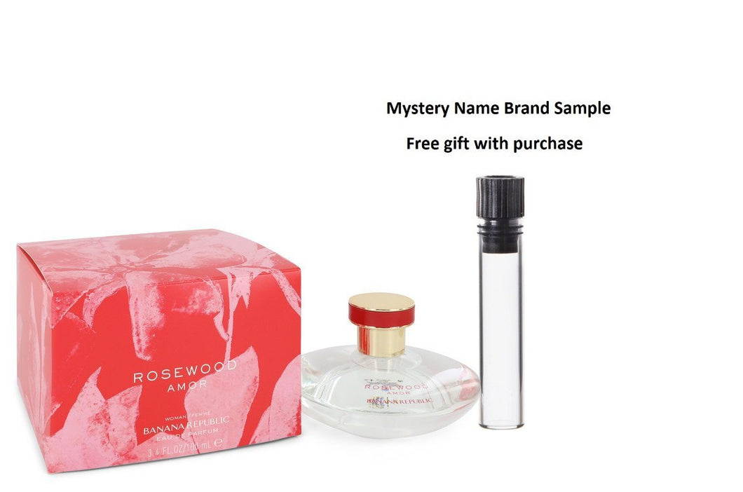 Banana Republic Rosewood Amor by Banana Republic Eau De Parfum Spray 3.4 oz And a Mystery Name brand sample vile