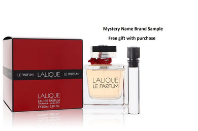 Lalique Le Parfum by Lalique Eau De Parfum Spray 3.3 oz And a Mystery Name brand sample vile