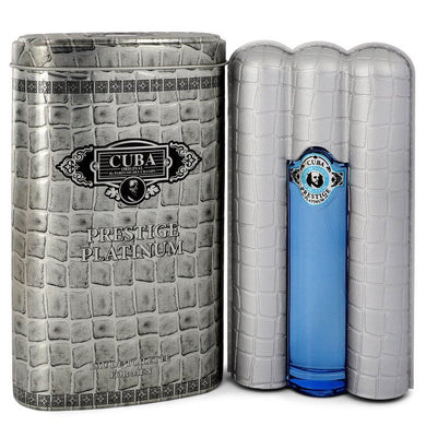 Cuba Prestige Platinum by Fragluxe Eau De Toilette Spray 3 oz For Men
