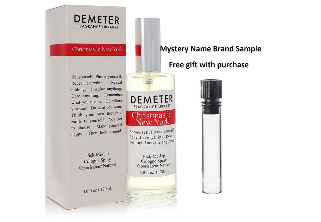 Demeter Christmas in New York by Demeter Cologne Spray 4 oz And a Mystery Name brand sample vile