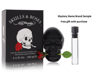 Skulls & Roses by Christian Audigier Eau De Toilette Spray 3.4 oz And a Mystery Name brand sample vile