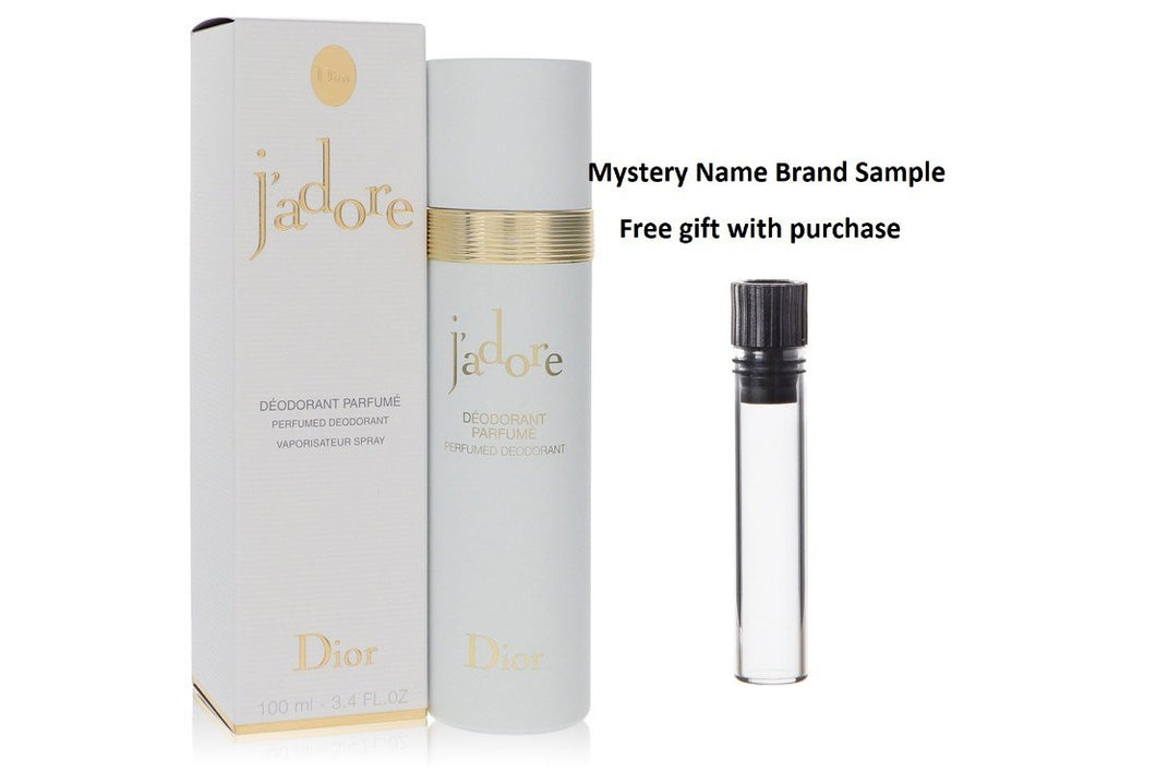 JADORE by Christian Dior Deodorant Spray 3.3 oz And a Mystery Name brand sample vile
