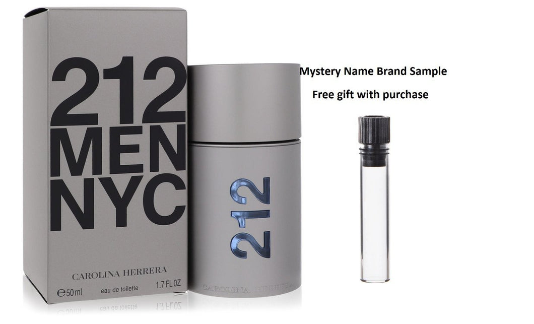 212 by Carolina Herrera Eau De Toilette Spray (New Packaging) 1.7 oz And a Mystery Name brand sample vile