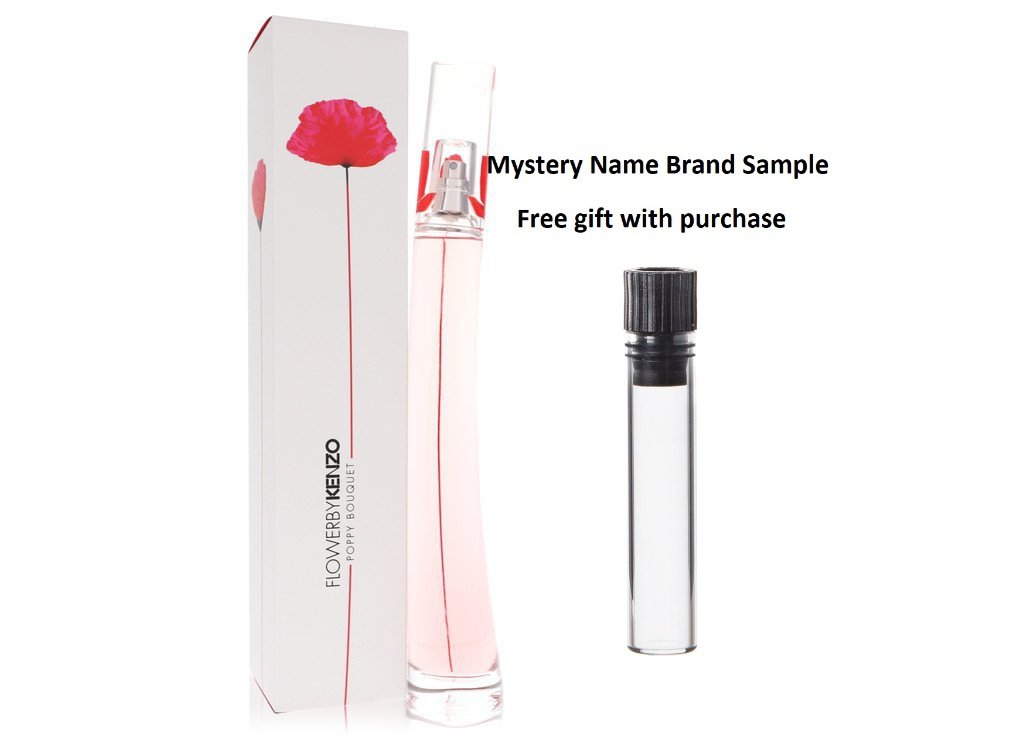 Kenzo Flower Poppy Bouquet by Kenzo Eau De Parfum Spray 3.3 oz And a Mystery Name brand sample vile