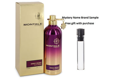 Montale Sweet Peony by Montale Eau De Parfum Spray 3.4 oz And a Mystery Name brand sample vile