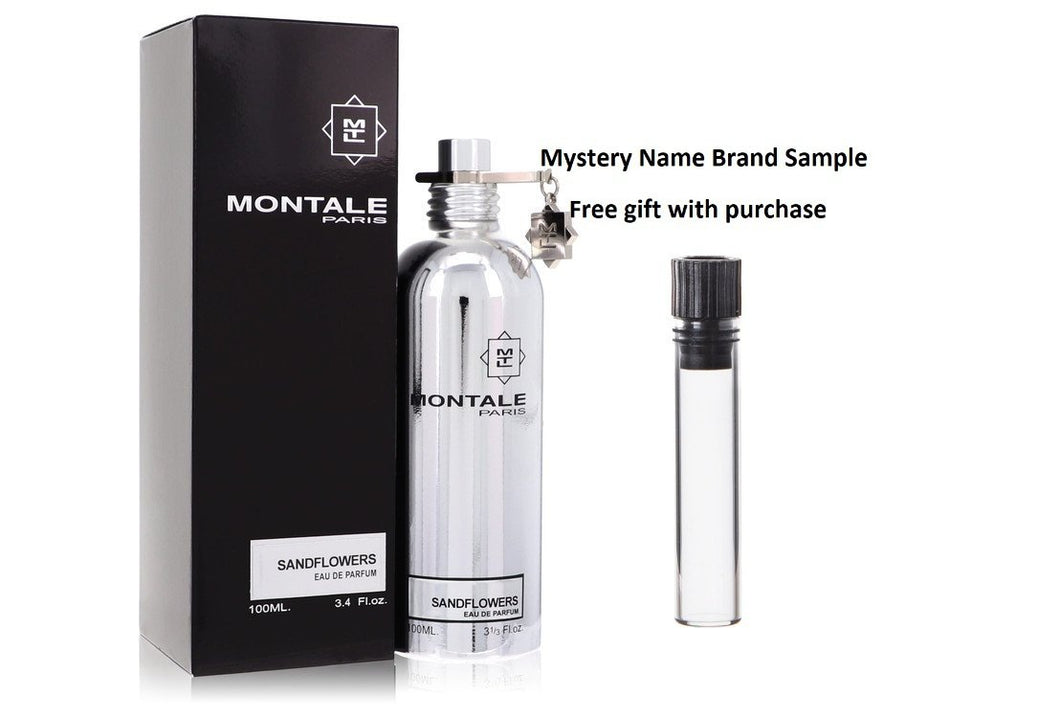 Montale Sandflowers by Montale Eau De Parfum Spray 3.3 oz And a Mystery Name brand sample vile