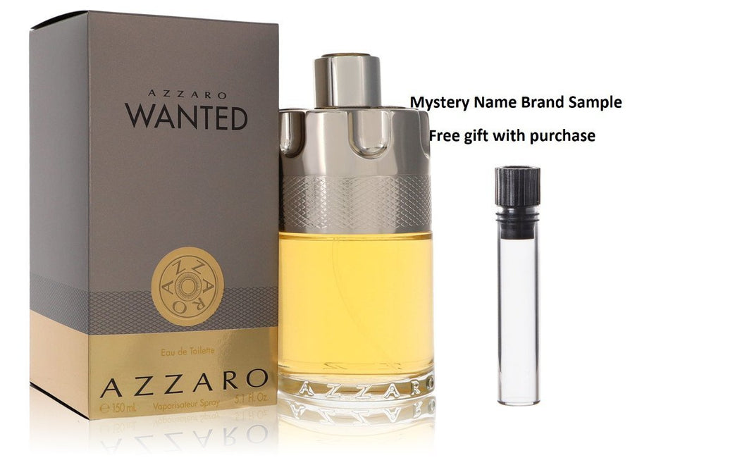 Azzaro Wanted by Azzaro Eau De Toilette Spray 5.1 oz And a Mystery Name brand sample vile