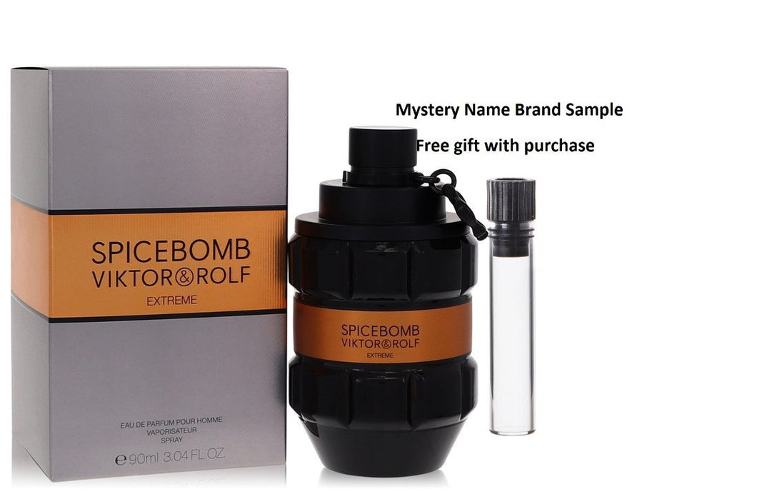 Spicebomb Extreme by Viktor & Rolf Eau De Parfum Spray 3.04 oz And a Mystery Name brand sample vile