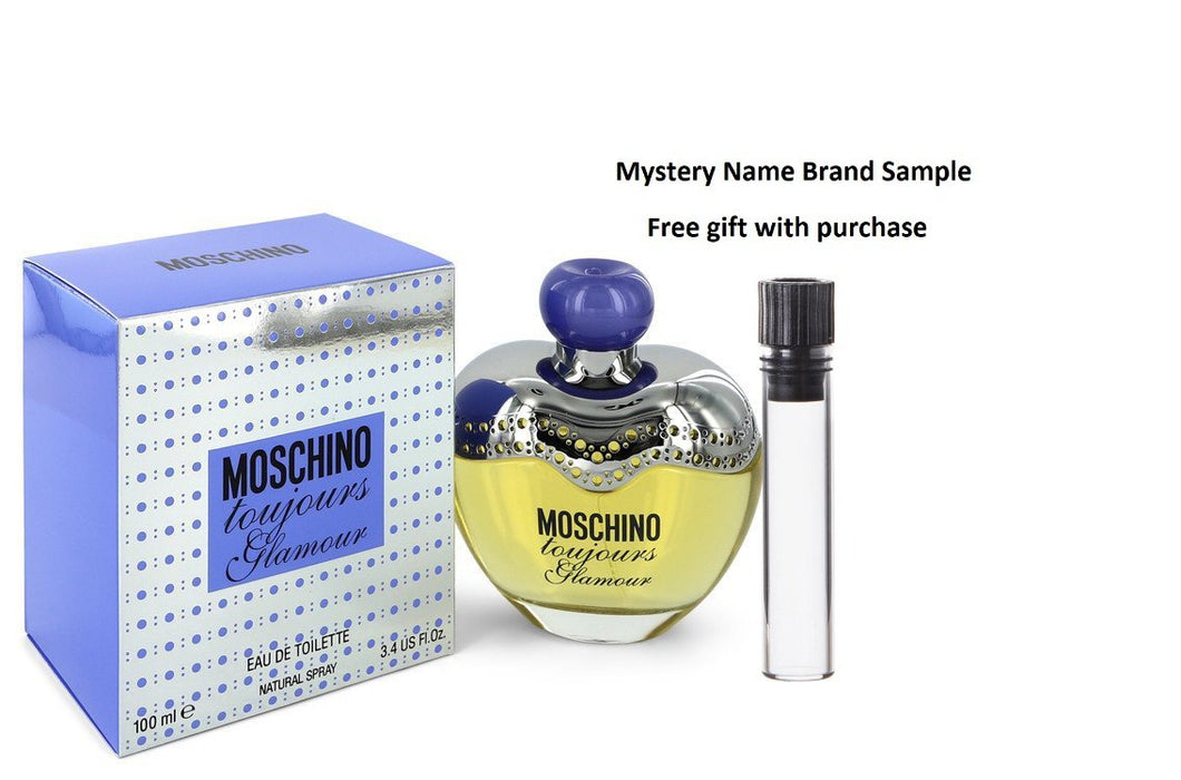 Moschino Toujours Glamour by Moschino Eau De Toilette Spray 3.4 oz And a Mystery Name brand sample vile