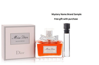 Miss Dior (Miss Dior Cherie) by Christian Dior Eau De Parfum Spray (New Packaging) 1.7 oz And a Mystery Name brand sample vile