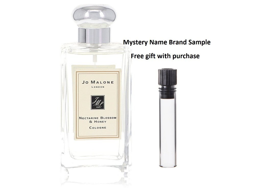 Jo Malone Nectarine Blossom & Honey by Jo Malone Cologne Spray (Unisex Unboxed) 3.4 oz And a Mystery Name brand sample vile