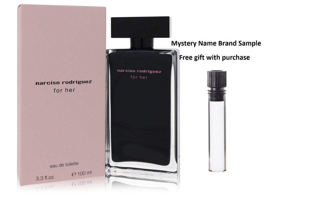 Narciso Rodriguez by Narciso Rodriguez Eau De Toilette Spray 3.3 oz And a Mystery Name brand sample vile
