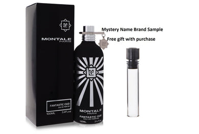 Montale Fantastic Oud by Montale Eau De Parfum Spray (Unisex) 3.4 oz And a Mystery Name brand sample vile