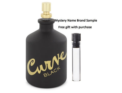 Curve Black by Liz Claiborne Eau De Toilette Spray (Tester) 4.2 oz  And a Mystery Name brand sample vile