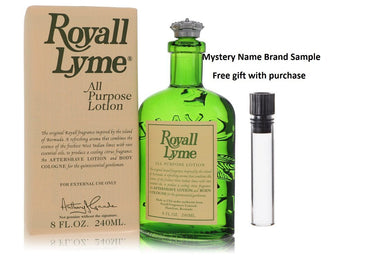 ROYALL LYME by Royall Fragrances All Purpose Lotion / Cologne 8 oz And a Mystery Name brand sample vile