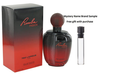 Rumba Passion by Ted Lapidus Eau De Toilette Spray 3.33 oz And a Mystery Name brand sample vile