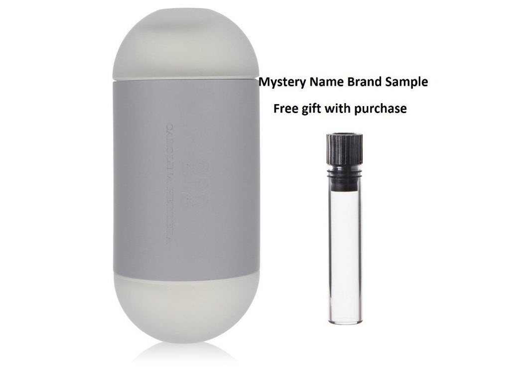 212 by Carolina Herrera Eau De Toilette Spray (Tester) 3.4 oz And a Mystery Name brand sample vile